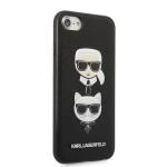 Carcasa Karl Lagerfeld Saffiano Karl and Choupette Head  compatibila cu iPhone SE 2022 / SE 2020 / iPhone 8 / iPhone 7, Negru 5 - lerato.ro