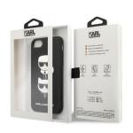 Carcasa Karl Lagerfeld Saffiano Karl and Choupette Head  compatibila cu iPhone SE 2022 / SE 2020 / iPhone 8 / iPhone 7, Negru 9 - lerato.ro