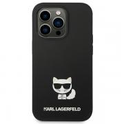 Carcasa Karl Lagerfeld Silicone Choupette Body compatibila cu iPhone 14 Pro Max, Negru