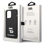 Carcasa Karl Lagerfeld Silicone Choupette Body compatibila cu iPhone 14 Pro Max, Negru 9 - lerato.ro