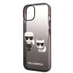 Carcasa Karl Lagerfeld Gradient Ikonik Karl and Choupette compatibila cu iPhone 14 Pro, Negru 7 - lerato.ro