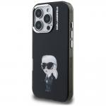 Carcasa Karl Lagerfeld IML Aquarelle Karl Logo MagSafe compatibila cu iPhone 16 Pro Max, Negru 3 - lerato.ro