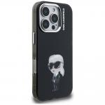 Carcasa Karl Lagerfeld IML Aquarelle Karl Logo MagSafe compatibila cu iPhone 16 Pro Max, Negru 5 - lerato.ro