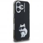 Carcasa Karl Lagerfeld IML Aquarelle Choupette Logo compatibila cu iPhone 16, Negru 5 - lerato.ro