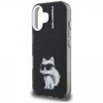 Carcasa Karl Lagerfeld IML Aquarelle Choupette Logo compatibila cu iPhone 16, Negru 7 - lerato.ro