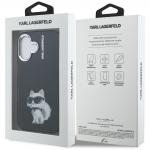 Carcasa Karl Lagerfeld IML Aquarelle Choupette Logo compatibila cu iPhone 16, Negru 9 - lerato.ro