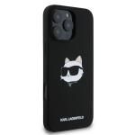 Carcasa Karl Lagerfeld Silicone Choupette Head Print cu MagSafe compatibila cu iPhone 16 Pro Max, Negru 3 - lerato.ro