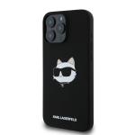 Carcasa Karl Lagerfeld Silicone Choupette Head Print cu MagSafe compatibila cu iPhone 16 Pro Max, Negru 4 - lerato.ro