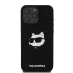 Carcasa Karl Lagerfeld Silicone Choupette Head Print cu MagSafe compatibila cu iPhone 16 Pro Max, Negru 2 - lerato.ro