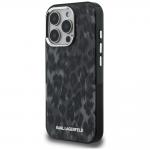 Carcasa Karl Lagerfeld IML Leopard Pattern cu MagSafe compatibila cu iPhone 16 Pro, Negru 3 - lerato.ro