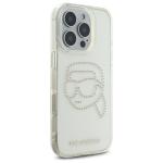 Carcasa Karl Lagerfeld IML Rhinestones Karl Head compatibila cu iPhone 16 Pro, Transparent 5 - lerato.ro