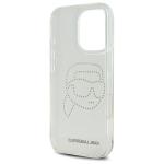Carcasa Karl Lagerfeld IML Rhinestones Karl Head compatibila cu iPhone 16 Pro, Transparent 8 - lerato.ro
