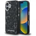 Carcasa Karl Lagerfeld IML Leopard Pattern cu MagSafe compatibila cu iPhone 16, Negru 4 - lerato.ro