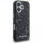 Carcasa Karl Lagerfeld IML Leopard Pattern cu MagSafe compatibila cu iPhone 16, Negru 5 - lerato.ro