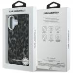 Carcasa Karl Lagerfeld IML Leopard Pattern cu MagSafe compatibila cu iPhone 16, Negru 9 - lerato.ro
