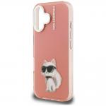 Carcasa Karl Lagerfeld IML Aquarelle Choupette Logo compatibila cu iPhone 16, Roz 7 - lerato.ro