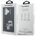 Carcasa Karl Lagerfeld IML Aquarelle Karl and Choupette Logo compatibila cu iPhone 16, Negru 9 - lerato.ro