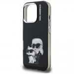 Carcasa Karl Lagerfeld IML Aquarelle Karl and Choupette Logo compatibila cu iPhone 16 Pro, Negru 7 - lerato.ro