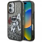Carcasa Karl Lagerfeld Liquid Glitter Choupette Logo cu MagSafe compatibila cu iPhone 16, Negru 4 - lerato.ro