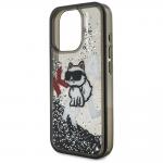 Carcasa Karl Lagerfeld Liquid Glitter Choupette Logo cu MagSafe compatibila cu iPhone 16 Pro, Negru 7 - lerato.ro