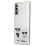 Carcasa Karl Lagerfeld Karl and Choupette compatibila cu Samsung Galaxy S21 Plus, Transparent 3 - lerato.ro