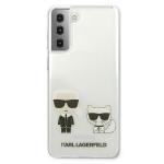 Carcasa Karl Lagerfeld Karl and Choupette compatibila cu Samsung Galaxy S21 Plus, Transparent 2 - lerato.ro