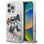 Carcasa Karl Lagerfeld Liquid Glitter Choupette Logo compatibila cu iPhone 16 Pro Max, Transparent 4 - lerato.ro