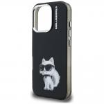 Carcasa Karl Lagerfeld IML Aquarelle Choupette Logo compatibila cu iPhone 16 Pro, Negru 7 - lerato.ro