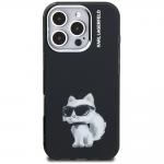 Carcasa Karl Lagerfeld IML Aquarelle Choupette Logo compatibila cu iPhone 16 Pro Max, Negru 2 - lerato.ro