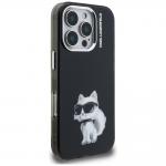 Carcasa Karl Lagerfeld IML Aquarelle Choupette Logo compatibila cu iPhone 16 Pro Max, Negru 5 - lerato.ro