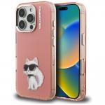 Carcasa Karl Lagerfeld IML Aquarelle Choupette Logo compatibila cu iPhone 16 Pro Max, Roz 4 - lerato.ro