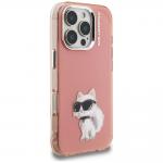 Carcasa Karl Lagerfeld IML Aquarelle Choupette Logo compatibila cu iPhone 16 Pro Max, Roz 5 - lerato.ro