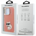 Carcasa Karl Lagerfeld IML Aquarelle Choupette Logo compatibila cu iPhone 16 Pro Max, Roz 9 - lerato.ro