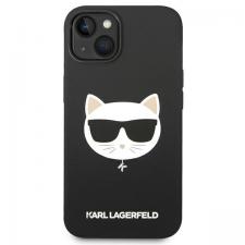 Carcasa Karl Lagerfeld Silicon Choupette Head cu Magsafe compatibila cu iPhone 14 Plus, Negru