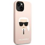 Carcasa Karl Lagerfeld Silicon Karl Head cu Magsafe compatibila cu iPhone 14 Plus, Roz 5 - lerato.ro