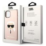 Carcasa Karl Lagerfeld Silicon Karl Head cu Magsafe compatibila cu iPhone 14 Plus, Roz 9 - lerato.ro