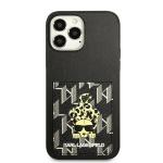Carcasa Karl Lagerfeld Karlimals Cardslot compatibila cu iPhone 13 Pro Max, Negru 2 - lerato.ro