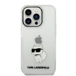 Carcasa Karl Lagerfeld Ikonik Choupette compatibila cu iPhone 14 Pro, Transparent 2 - lerato.ro