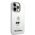 Carcasa Karl Lagerfeld Ikonik Choupette compatibila cu iPhone 14 Pro, Transparent 5 - lerato.ro