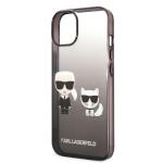 Carcasa Karl Lagerfeld Gradient Ikonik Karl and Choupette compatibila cu iPhone 14 Plus, Negru 7 - lerato.ro