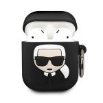 Carcasa Karl Lagerfeld Silicone Ikonik compatibila cu Apple AirPods 1/2, Negru 3 - lerato.ro