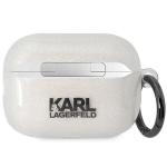 Carcasa Karl Lagerfeld Gliter Karl and Choupette compatibila cu Apple AirPods Pro 2, Transparent 3 - lerato.ro