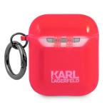 Carcasa Karl Lagerfeld Choupette compatibila cu Apple AirPods 1/2, Roz 3 - lerato.ro