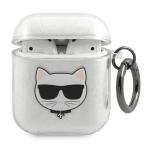 Carcasa Karl Lagerfeld Choupette Head compatibila cu Apple AirPods 1/2, Silver 2 - lerato.ro