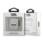 Carcasa Karl Lagerfeld Choupette Head compatibila cu Apple AirPods 1/2, Silver 5 - lerato.ro