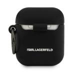 Carcasa Karl Lagerfeld Silicone Choupette compatibila cu Apple AirPods 1/2, Negru 3 - lerato.ro