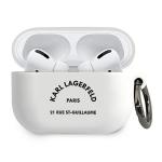 Carcasa Karl Lagerfeld Silicone RSG compatibila cu Apple AirPods Pro, Alb 2 - lerato.ro