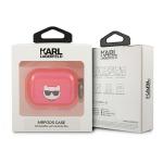 Carcasa Karl Lagerfeld Choupette compatibila cu Apple AirPods Pro, Roz 4 - lerato.ro