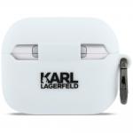 Carcasa Karl Lagerfeld Silicone Karl Head 3D compatibila cu Apple AirPods Pro 3, Alb 4 - lerato.ro