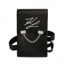 Huse universale / waterproof pentru telefoane, Geanta universala Karl Lagerfeld Autograph Chain, 18.5 x 11.5 x 2 cm, 5 compartimente, Negru, lerato.ro